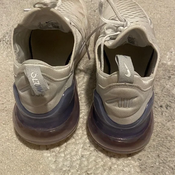 NOT FOR SALE Nike Air Max 270 Cream and Purple Women’s Sneakers - Picture 9 of 12
